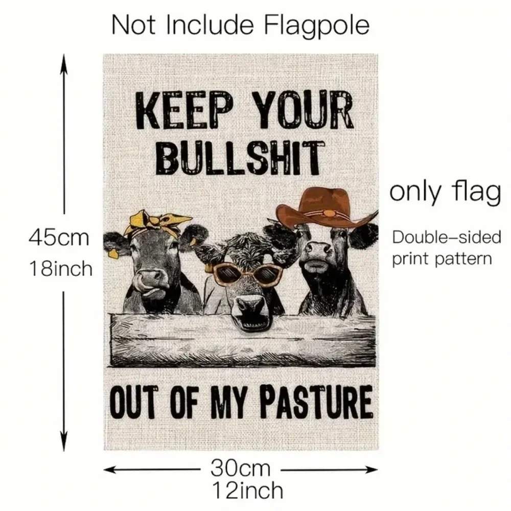 Flag Humorous Farmhouse Decor Sign, NEW